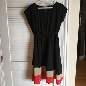 Gorgeous Ellen Tracey Black Color Block Dress